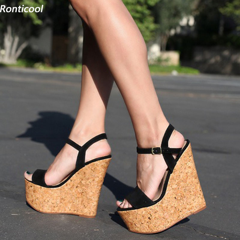 Cork Wedge Sandal - 론티쿨 수제 여성 플랫폼 샌들 코르크