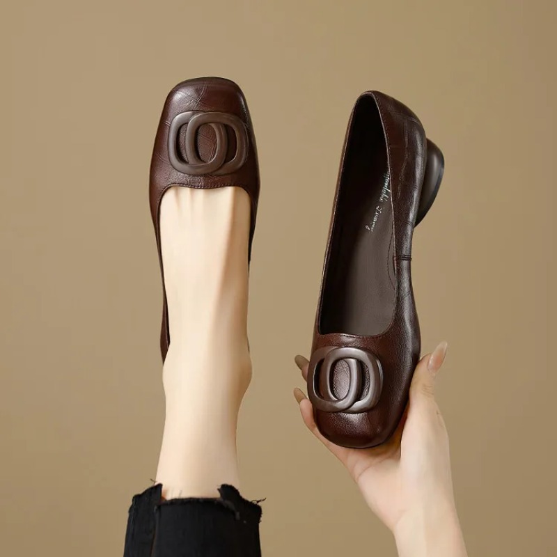 Women Shoes With Heels - 프랑스 스타일 여성 펌프스 가죽 신발