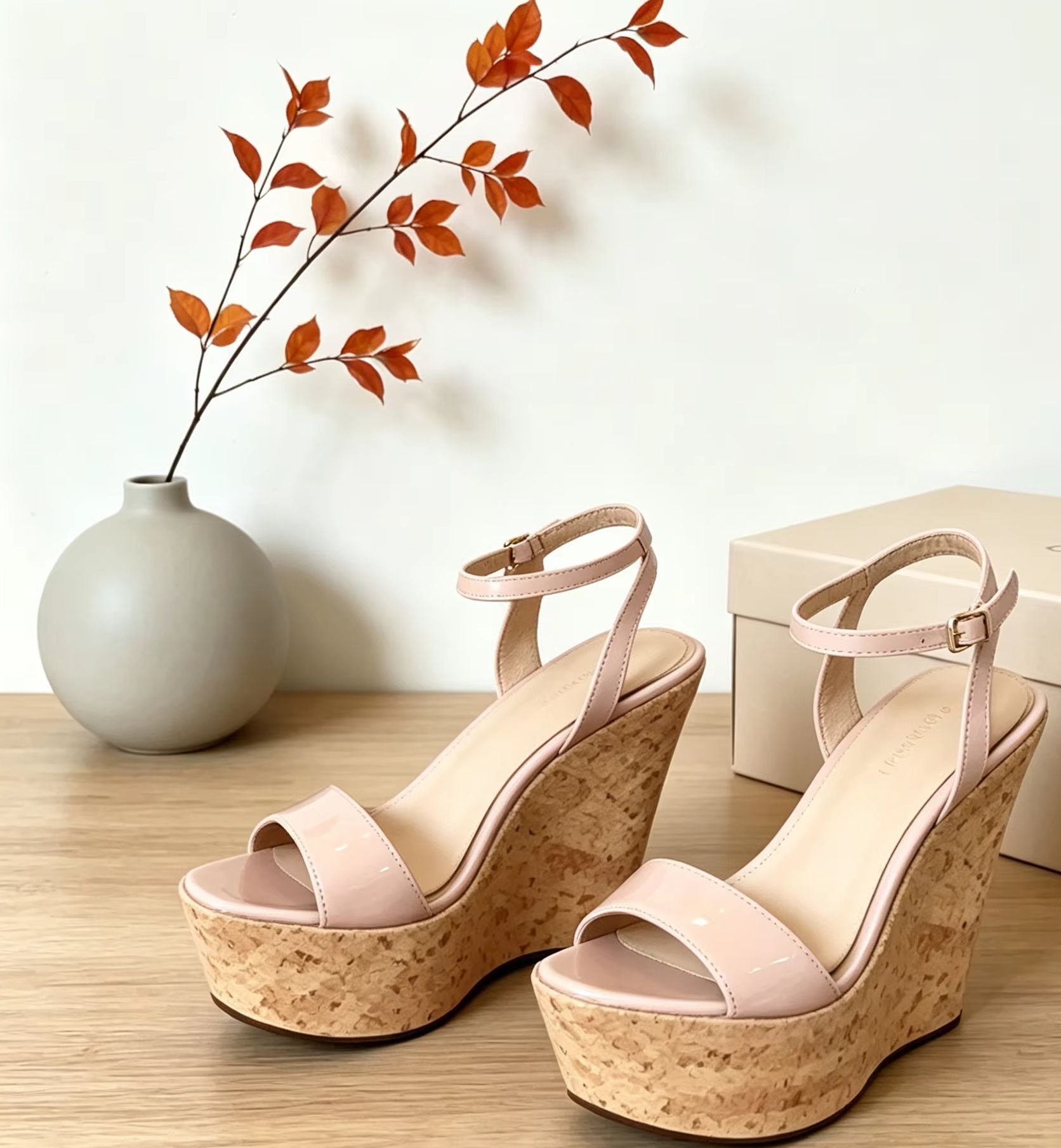 Cork Wedge Sandal - 코르크 웨지 여성 플랫폼 샌들 오픈
