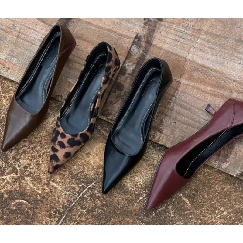 Women Shoes With Heels - 2024 여성 섹시한 하이힐 부르고뉴 누드