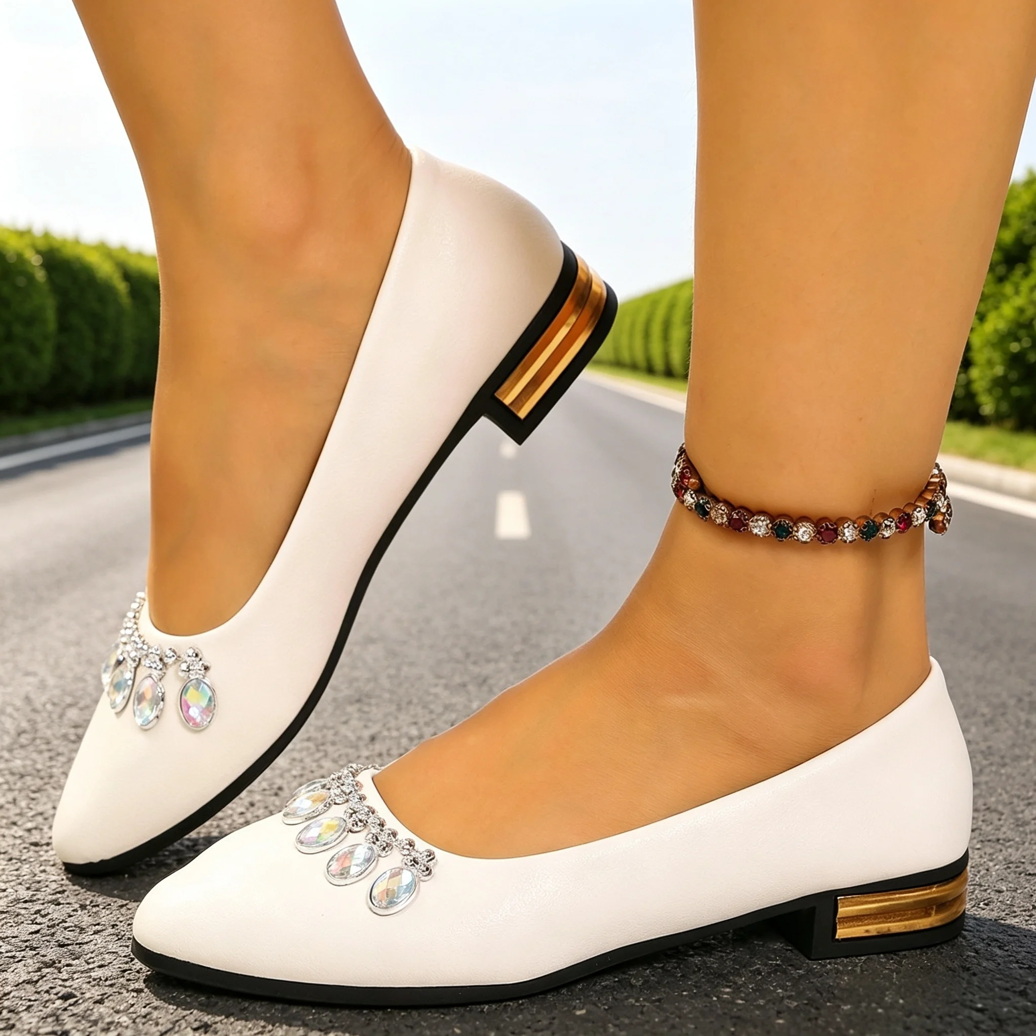 Women Shoes Sneakers - 여성 플랫 포인티드 토 발레 슈즈