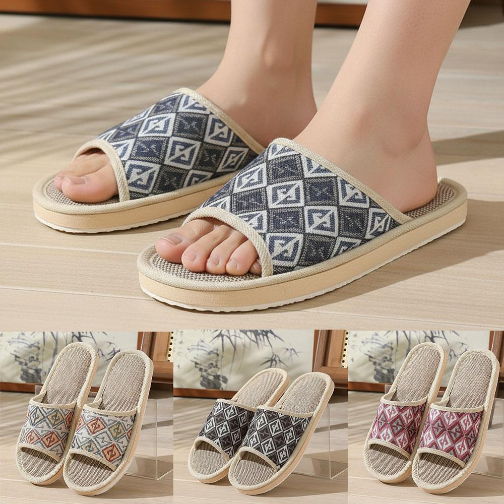 포시즌스 린넨 슬리퍼 커플용 통기성 실내 바닥 슬리퍼  - Women'S Shoes For Flat Feet 리뷰 및 가격