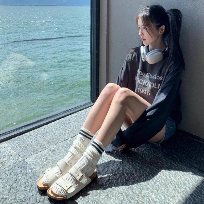 여성용 조절 가능한 스트랩 코르크 풋베드 슬라이드 20 - Cork Wedge Sandal 리뷰 및 가격