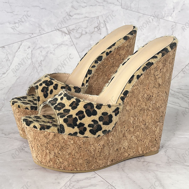 Rontic Handmade 여성 플랫폼 뮬 샌들 코르 - Cork Wedge Sandal 리뷰 및 가격