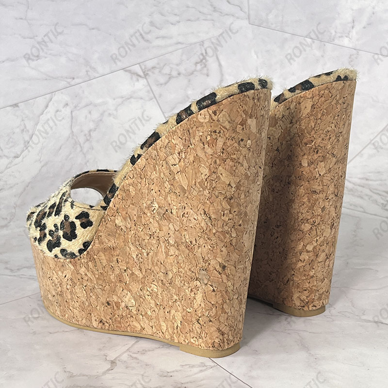 Rontic Handmade 여성 플랫폼 뮬 샌들 코르 - Cork Wedge Sandal 리뷰 및 가격
