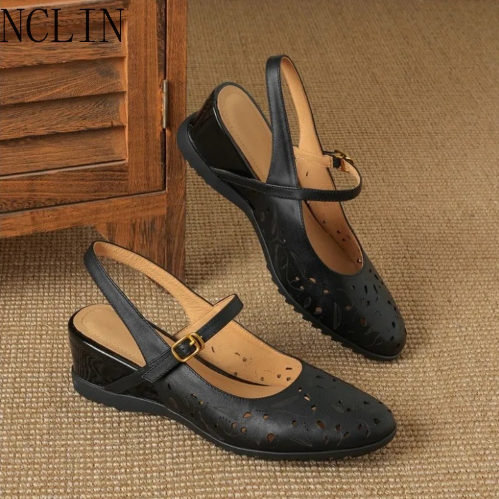 2026 신상 캐주얼 웨지 슬링백 샌들 여성용 컷아웃  - Cork Wedge Sandal 리뷰 및 가격