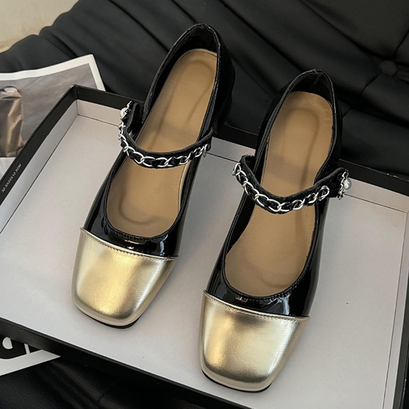 2026 펄 클래스프 두꺼운 굽 하이힐 블랙 화이트 클 - Women Shoes With Heels 리뷰 및 가격