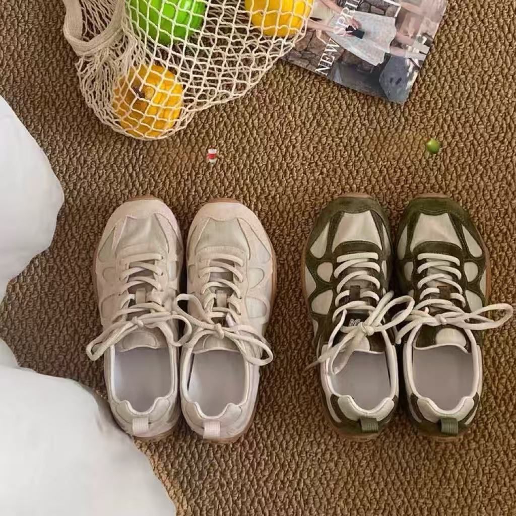 여성용 빈티지 패치워크 레이스업 스니커즈, 부드럽고 미 - Women Shoes Sneakers 리뷰 및 가격