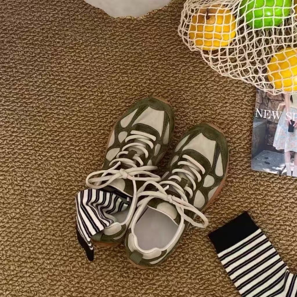 여성용 빈티지 패치워크 레이스업 스니커즈, 부드럽고 미 - Women Shoes Sneakers 리뷰 및 가격